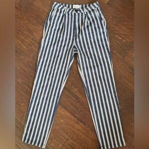 ROLLA'S Navy and White Striped Jeans